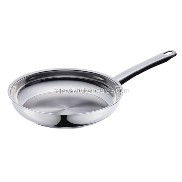 Ustensiles de cuisine classiques en gros Pots de cuisson en acier inoxydable Pot de soupe antiadhésif avec couvercle plat